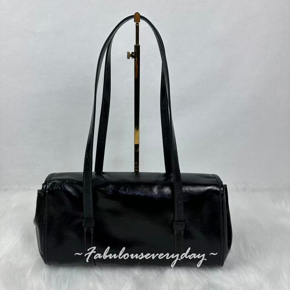 Coach Bridget Flap Shoulder Bag With Bows In Leather CDY94 Silver/Black NWT - Picture 4 of 10